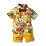 Baby Boys Clothing Sets Summer Children's T Shirts + Shorts + Belt 3pcs Suits Bow Pants Sports Kids Clothes Fashion Clothes