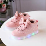 Girls Shoes Spring Autumn Lighted Stars Breathable Fashion Baby Girls Sneakers Kids Shoes Chaussure Led Enfant