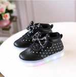 Girls Shoes Spring Autumn Lighted Stars Breathable Fashion Baby Girls Sneakers Kids Shoes Chaussure Led Enfant