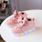 Girls Shoes Spring Autumn Lighted Stars Breathable Fashion Baby Girls Sneakers Kids Shoes Chaussure Led Enfant