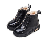 NEW 2019 Girls Leather Boots Boys Shoes Spring Autumn PU Leather Children Boots Fashion Toddler Kids Boots Warm Winter Boots