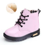 NEW 2019 Girls Leather Boots Boys Shoes Spring Autumn PU Leather Children Boots Fashion Toddler Kids Boots Warm Winter Boots