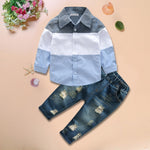 Toddler Boy Clothes Autumn Children Clothing Baby Boys Clothes Gentleman Sets For Kids Clothes T-shirt+Jeans Sport Suits Outfits