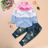 Toddler Boy Clothes Autumn Children Clothing Baby Boys Clothes Gentleman Sets For Kids Clothes T-shirt+Jeans Sport Suits Outfits