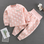 Baby T-shirt High Waist Pants Suit Autumn Winter Children Clothing Set Girls Clothes Casual Kids Long Sleeve Tops Tees Trousers