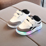 Luminous Sneakers Kids Shoes Boys Growing Sneakers PU Waterproof Sport Boys Shoes Tenis Infantil Breathable Child Light Up Shoes