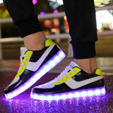 Large Size Children Casual Shoes With Lights USB Charge Luminous Sneakers for Kids Boys Glowing Led Shoes Girls Lighted Shoes