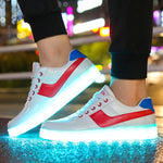 Large Size Children Casual Shoes With Lights USB Charge Luminous Sneakers for Kids Boys Glowing Led Shoes Girls Lighted Shoes