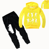 DLF 2-16Y Game Graphic Print Clothing Girls Set Kids Hoodies Tops Sweater Clothes + trousers Pants 2pcs Set Gifts Toddler Outfit