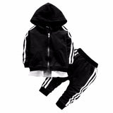 2019 Spring Baby Casual Tracksuit Children Boy Girl Cotton Zipper Jacket Pants 2Pcs/Sets Kids Leisure Sport Suit Infant Clothing