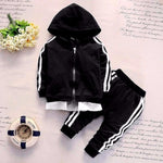 2019 Spring Baby Casual Tracksuit Children Boy Girl Cotton Zipper Jacket Pants 2Pcs/Sets Kids Leisure Sport Suit Infant Clothing