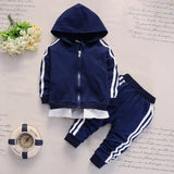 2019 Spring Baby Casual Tracksuit Children Boy Girl Cotton Zipper Jacket Pants 2Pcs/Sets Kids Leisure Sport Suit Infant Clothing