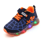 Led luminous Spiderman Kids Shoes for boys girls Light Children Luminous baby Sneakers mesh sport Boy Girl Led Light Shoes