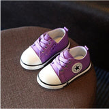 2018 Hot sale children casual canvas shoes flat toddler shoes for boys girls outdoor lace up kids fashion sneakers size 21-25