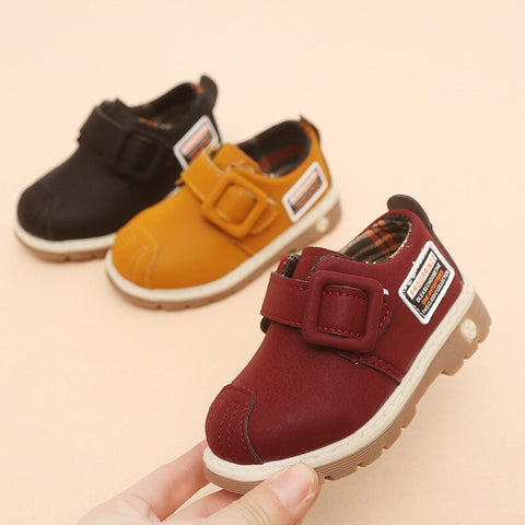 Toddler Boy Shoes Kid's Casual Leather Shoes Magic Sticker Spring Autumn Sneakers