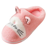 Fashionable Kid's Children Cute Cartoon Cat Warm Non-slip Floor Home Slippers Indoor Shoes kids shoes indoor 2019 Winter scarpe