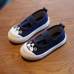 boys Girls Spring Summer Children's Canvas Shoes Lazy A Pedal Kid's Non-slip Flat Casual Shoes Cute Cartoon Printed Peas Shoes