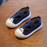 boys Girls Spring Summer Children's Canvas Shoes Lazy A Pedal Kid's Non-slip Flat Casual Shoes Cute Cartoon Printed Peas Shoes