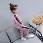 2019 Spring Baby Girls Sport Long Sleeve Zipper Coat+ Pant Casual Girls Clothing Kids Tracksuit For Children Clothes For Girls