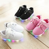 LOOZYKIT 2019 New Fashion LED Kid Sports Shoes Boys Girls Light Up Sneakers Toddler Baby Luminous Casual Trainers Cute