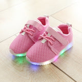 LOOZYKIT 2019 New Fashion LED Kid Sports Shoes Boys Girls Light Up Sneakers Toddler Baby Luminous Casual Trainers Cute