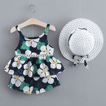 Menoea 2019 Brand New Summer Girls Green Sleeveless Clothing Kids Floral Children Clothing Girl Tops+Short Pant 2pcs Suits