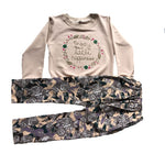 Fashion Children Clothes Suits Baby Kids Pretty Floral Clothes 2PCS Sets Girls Flowers Print Long Sleeve Pullover Top+Pants Sets