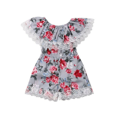 New Hot Sale Latest Fashion Toddler Baby Girl Kid Off Shoulder Romper Bodysuit Jumpsuit Overall Shorts Playsuit Outfit Clothes