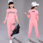 Girls Sports Suit Spring Autumn Children Clothing Tracksuit Girls Long Sleeve T shirt+Pants 2Pcs Sets Teen Clothes Kids Outfits