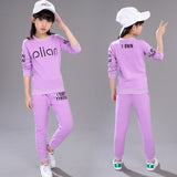 Girls Sports Suit Spring Autumn Children Clothing Tracksuit Girls Long Sleeve T shirt+Pants 2Pcs Sets Teen Clothes Kids Outfits