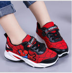 Toddler Children Cartoon Spiderman Sneakers Boys&Girls Casual Running School Trainer Shoes Big Kid Leather Sports Shoes