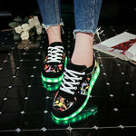 7ipupas Basket Colorful Luminous sneakers Unisex kids led shoes Homme Femme Lumineuse Schoenen Light Up Chaussures glowing shoes