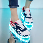 7ipupas 11 Colors Unisex Led shoes Fashion couple led luminous sneakers Zapatos Hombre Led Light Shoe kids boy girl glowing shoe