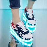 7ipupas 11 Colors Unisex Led shoes Fashion couple led luminous sneakers Zapatos Hombre Led Light Shoe kids boy girl glowing shoe