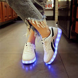 7ipupas 11 Colors Unisex Led shoes Fashion couple led luminous sneakers Zapatos Hombre Led Light Shoe kids boy girl glowing shoe