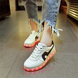 7ipupas 11 Colors Unisex Led shoes Fashion couple led luminous sneakers Zapatos Hombre Led Light Shoe kids boy girl glowing shoe