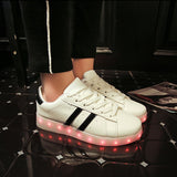 7ipupas 11 Colors Unisex Led shoes Fashion couple led luminous sneakers Zapatos Hombre Led Light Shoe kids boy girl glowing shoe