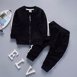 2019 Spring Baby Casual Tracksuit Children Boy Girl Cotton Zipper Jacket Pants 2Pcs/Sets Kids Leisure Sport Suit Infant Clothing