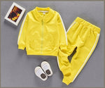 2019 Spring Baby Casual Tracksuit Children Boy Girl Cotton Zipper Jacket Pants 2Pcs/Sets Kids Leisure Sport Suit Infant Clothing