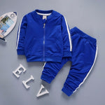 2019 Spring Baby Casual Tracksuit Children Boy Girl Cotton Zipper Jacket Pants 2Pcs/Sets Kids Leisure Sport Suit Infant Clothing