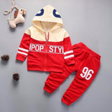 2019 Spring Baby Casual Tracksuit Children Boy Girl Cotton Zipper Jacket Pants 2Pcs/Sets Kids Leisure Sport Suit Infant Clothing