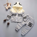 2019 Spring Baby Casual Tracksuit Children Boy Girl Cotton Zipper Jacket Pants 2Pcs/Sets Kids Leisure Sport Suit Infant Clothing